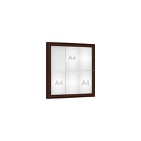 Venkovní vitrína Classique, 6 x A4, plexi, hnědá