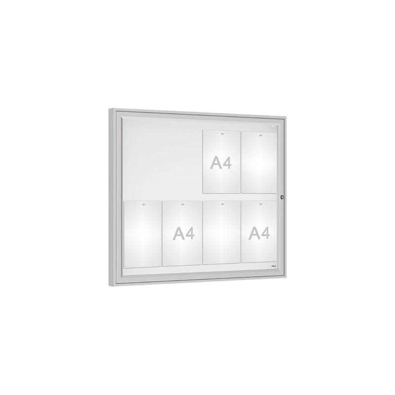 Venkovní vitrína Classique, 8 x A4, plexi, elox
