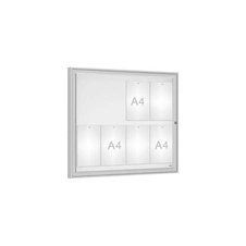 Venkovní vitrína Classique, 8 x A4, plexi, elox