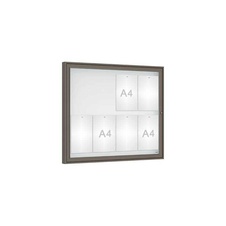 Venkovní vitrína Classique, 8 x A4, plexi, šedá PRO