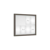 Venkovní vitrína Classique, 8 x A4, plexi, šedá PRO