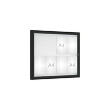 Venkovní vitrína Classique, 8 x A4, plexi, černá