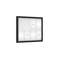Venkovní vitrína Classique, 8 x A4, plexi, černá