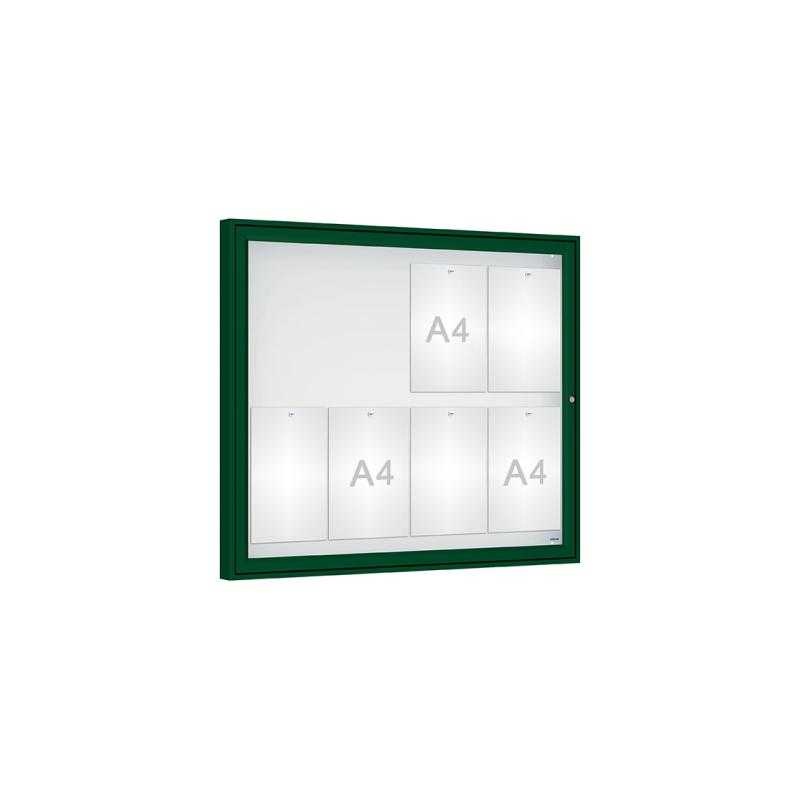 Venkovní vitrína Classique, 8 x A4, plexi, zelená