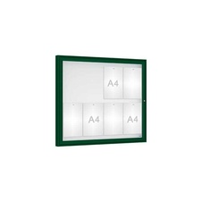 Venkovní vitrína Classique, 8 x A4, plexi, zelená