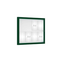 Venkovní vitrína Classique, 8 x A4, plexi, zelená