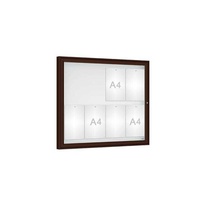 Venkovní vitrína Classique, 8 x A4, plexi, hnědá