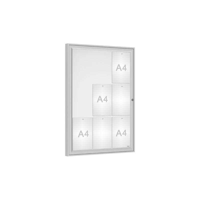 Venkovní vitrína Classique, 9 x A4, plexi, elox