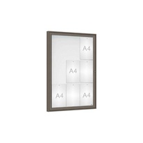 Venkovní vitrína Classique, 9 x A4, plexi, šedá PRO