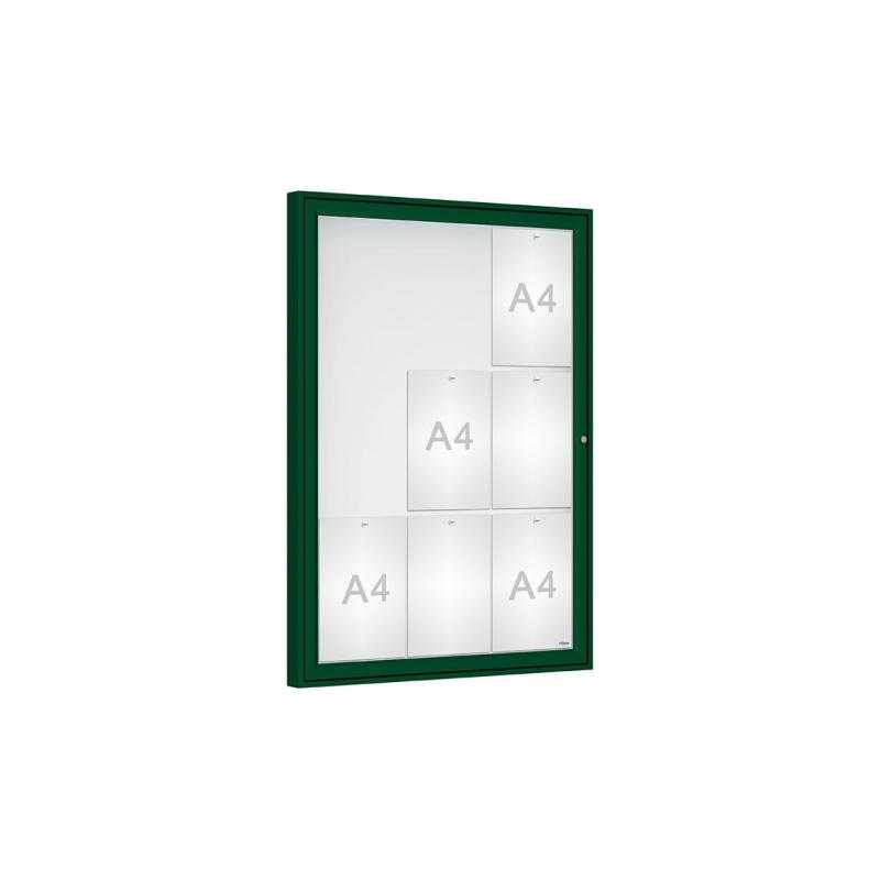 Venkovní vitrína Classique, 9 x A4, plexi, zelená