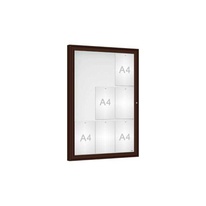 Venkovní vitrína Classique, 9 x A4, plexi, hnědá