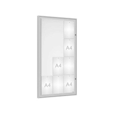 Venkovní vitrína Classique, 12 x A4, plexi, elox