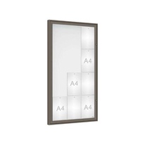 Venkovní vitrína Classique, 12 x A4, plexi, šedá PRO