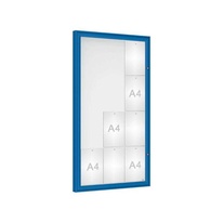 Venkovní vitrína Classique, 12 x A4, plexi, modrá