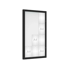 Venkovní vitrína Classique, 12 x A4, plexi, černá