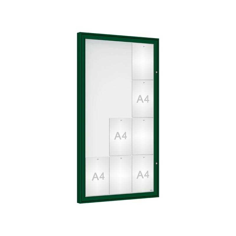 Venkovní vitrína Classique, 12 x A4, plexi, zelená