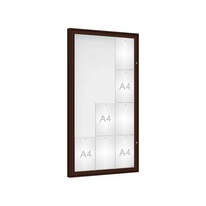Venkovní vitrína Classique, 12 x A4, plexi, hnědá