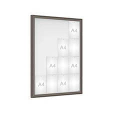Venkovní vitrína Classique, 16 x A4, plexi, šedá PRO