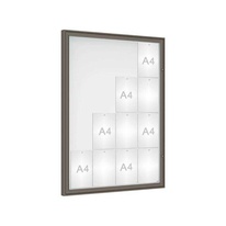 Venkovní vitrína Classique, 16 x A4, plexi, šedá PRO