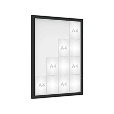 Venkovní vitrína Classique, 16 x A4, plexi, černá