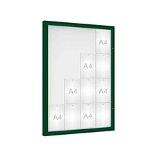 Venkovní vitrína Classique, 16 x A4, plexi, zelená