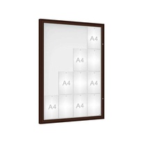 Venkovní vitrína Classique, 16 x A4, plexi, hnědá