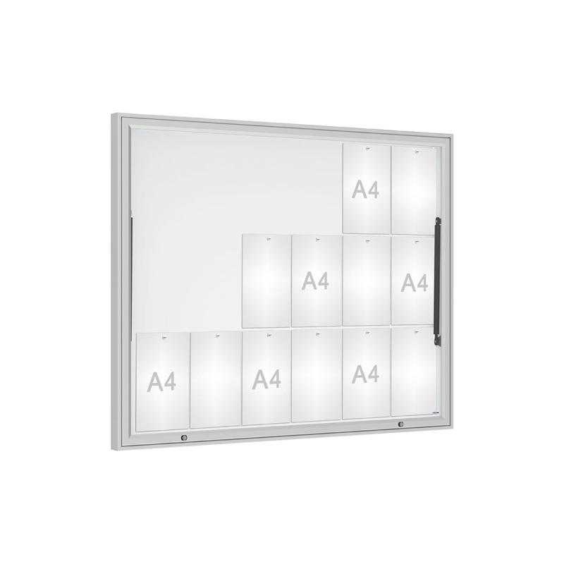 Venkovní vitrína Classique, 18 x A4, plexi, elox