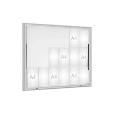 Venkovní vitrína Classique, 18 x A4, plexi, elox