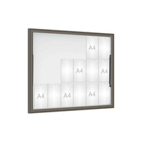Venkovní vitrína Classique, 18 x A4, plexi, šedá PRO