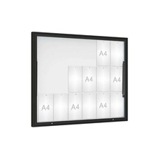 Venkovní vitrína Classique, 18 x A4, plexi, černá