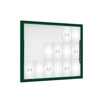Venkovní vitrína Classique, 18 x A4, plexi, zelená