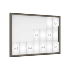 Venkovní vitrína Classique, 21 x A4, plexi, šedá PRO