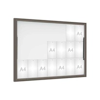 Venkovní vitrína Classique, 21 x A4, plexi, šedá PRO