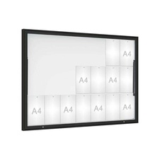 Venkovní vitrína Classique, 21 x A4, plexi, černá