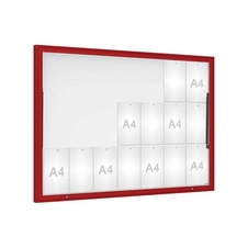 Venkovní vitrína Classique, 21 x A4, plexi, červená