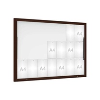 Venkovní vitrína Classique, 21 x A4, plexi, hnědá