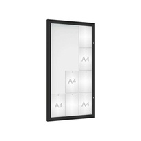 Venkovní vitrína Classique, 12 x A4, sklo, černá