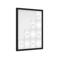 Venkovní vitrína Classique, 16 x A4, sklo, černá