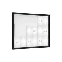 Venkovní vitrína Classique, 18 x A4, sklo, černá