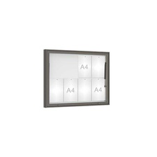 Venkovní vitrína model 1000 8 x A4, plexi, šedá PRO