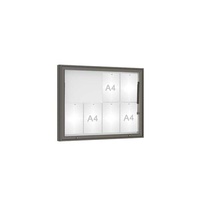 Venkovní vitrína model 1000 8 x A4, plexi, šedá PRO