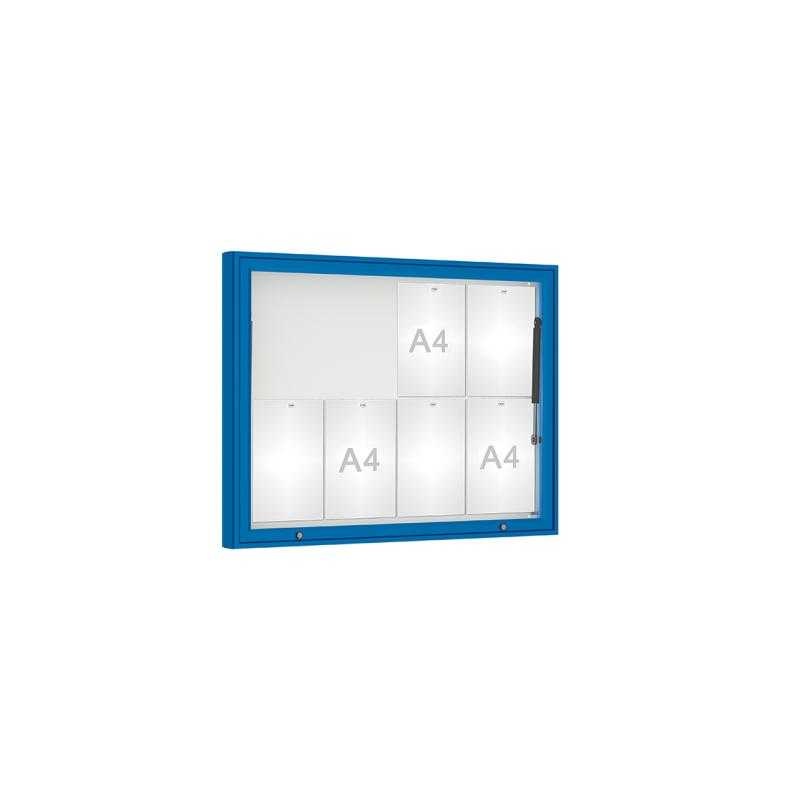 Venkovní vitrína model 1000 8 x A4, plexi, modrá