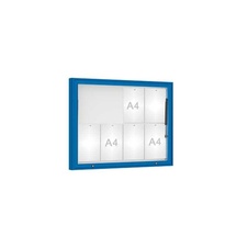 Venkovní vitrína model 1000 8 x A4, plexi, modrá