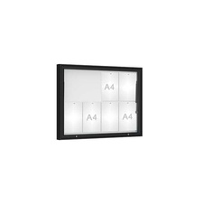 Venkovní vitrína model 1000 8 x A4, plexi, černá