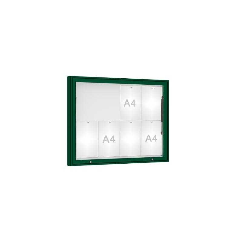 Venkovní vitrína model 1000 8 x A4, plexi, zelená