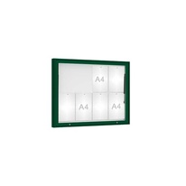 Venkovní vitrína model 1000 8 x A4, plexi, zelená