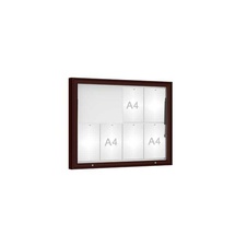 Venkovní vitrína model 1000 8 x A4, plexi, hnědá