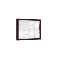Venkovní vitrína model 1000 8 x A4, plexi, hnědá