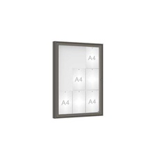 Venkovní vitrína model 1000 9 x A4, plexi, šedá PRO
