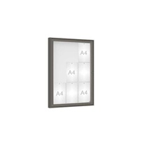 Venkovní vitrína model 1000 9 x A4, plexi, šedá PRO